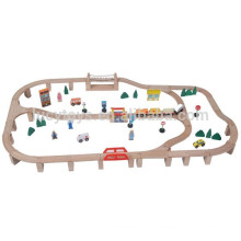 90pcs trem de madeira conjunto brinquedos de trem popular para a criança